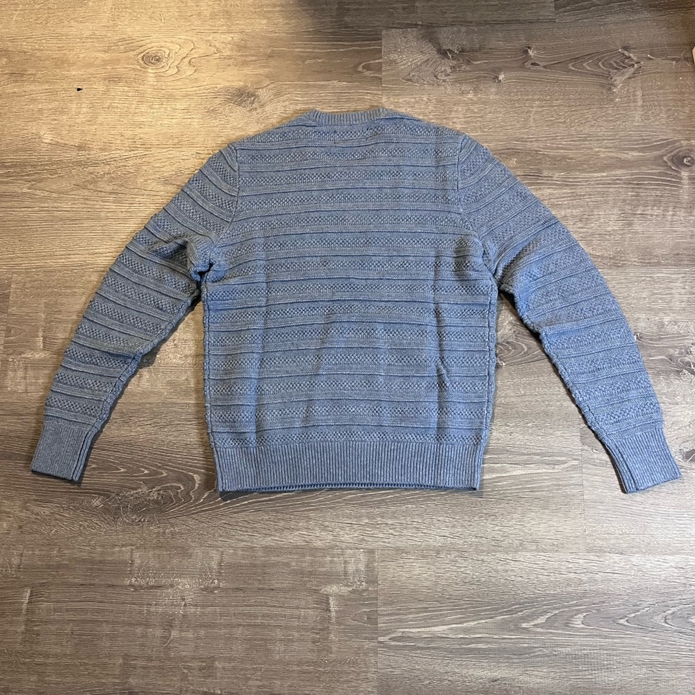 Midweight Texture Stitch Crew Neck Sweater